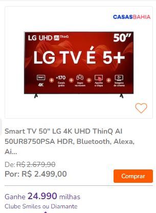 Exemplo de compra bonificada no cartão de crédito